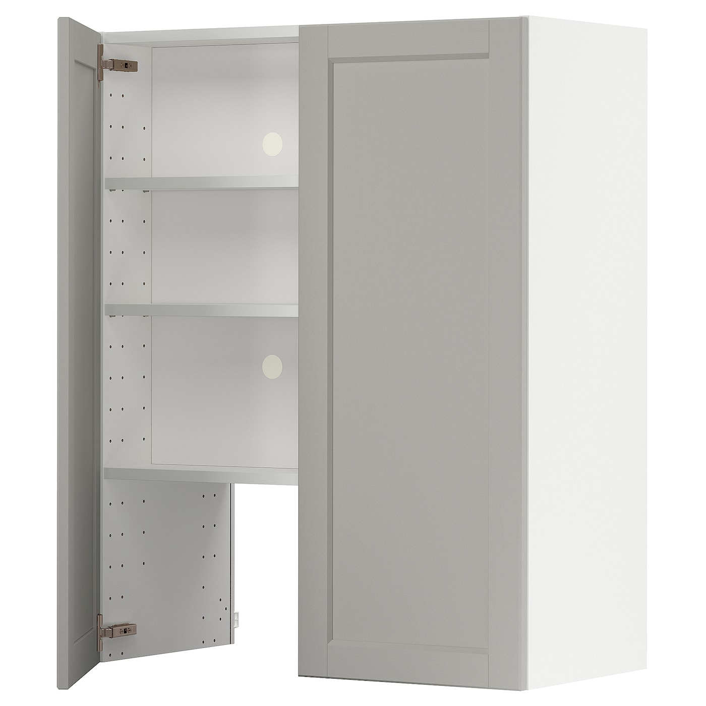 Шкаф под вытяжку - METOD  IKEA/  МЕТОД ИКЕА, 100х80 см, белый/серый