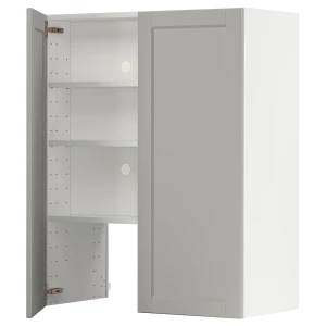 Шкаф под вытяжку - METOD IKEA/ МЕТОД ИКЕА, 100х80 см, белый/серый