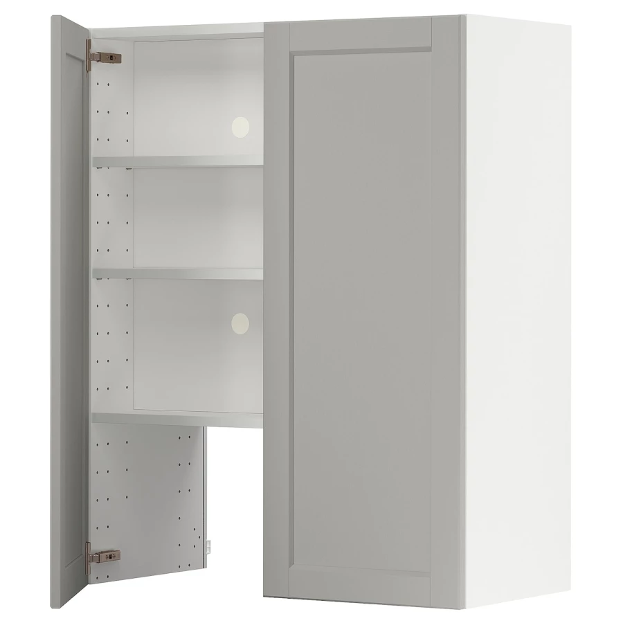 Шкаф под вытяжку - METOD  IKEA/  МЕТОД ИКЕА, 100х80 см, белый/серый (изображение №1)