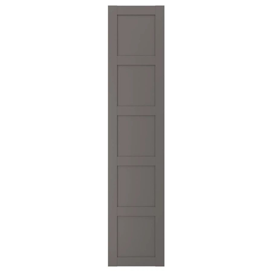 Дверь с петлями - IKEA BERGSBO/БЕРГСБО ИКЕА, 230х50 см, темно-серый (изображение №1)