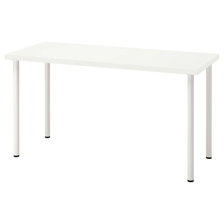 Письменный стол - IKEA LAGKAPTEN/ADILS, 140х60 см, белый, ЛАГКАПТЕН/АДИЛЬС ИКЕА (изображение №1)