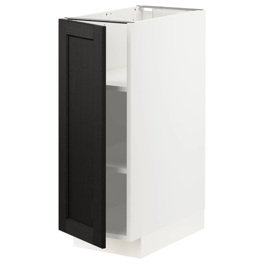 Тумба - IKEA METOD/МЕТОД ИКЕА, 80х60 см, черный/белый (изображение №1)