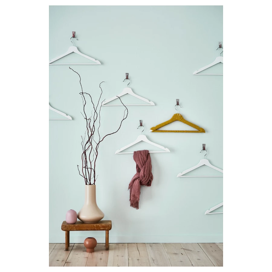 Вешалка для одежды - BUMERANG  IKEA/ БУМЕРАНГ ИКЕА, 43 см, белый (изображение №4)