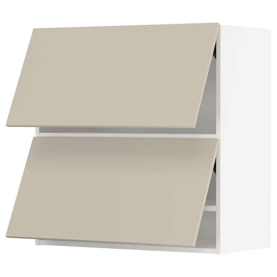 Навесной шкаф - METOD IKEA/ МЕТОД ИКЕА, 80х80 см, белый/светло-коричневый (изображение №1)