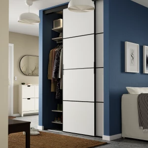 Второе фото. Комбинация раздвижных дверей - SKYTTA/MEHAMN IKEA/ СКЮТТА/МЕХАМН ИКЕА, 240х152 см, белый
