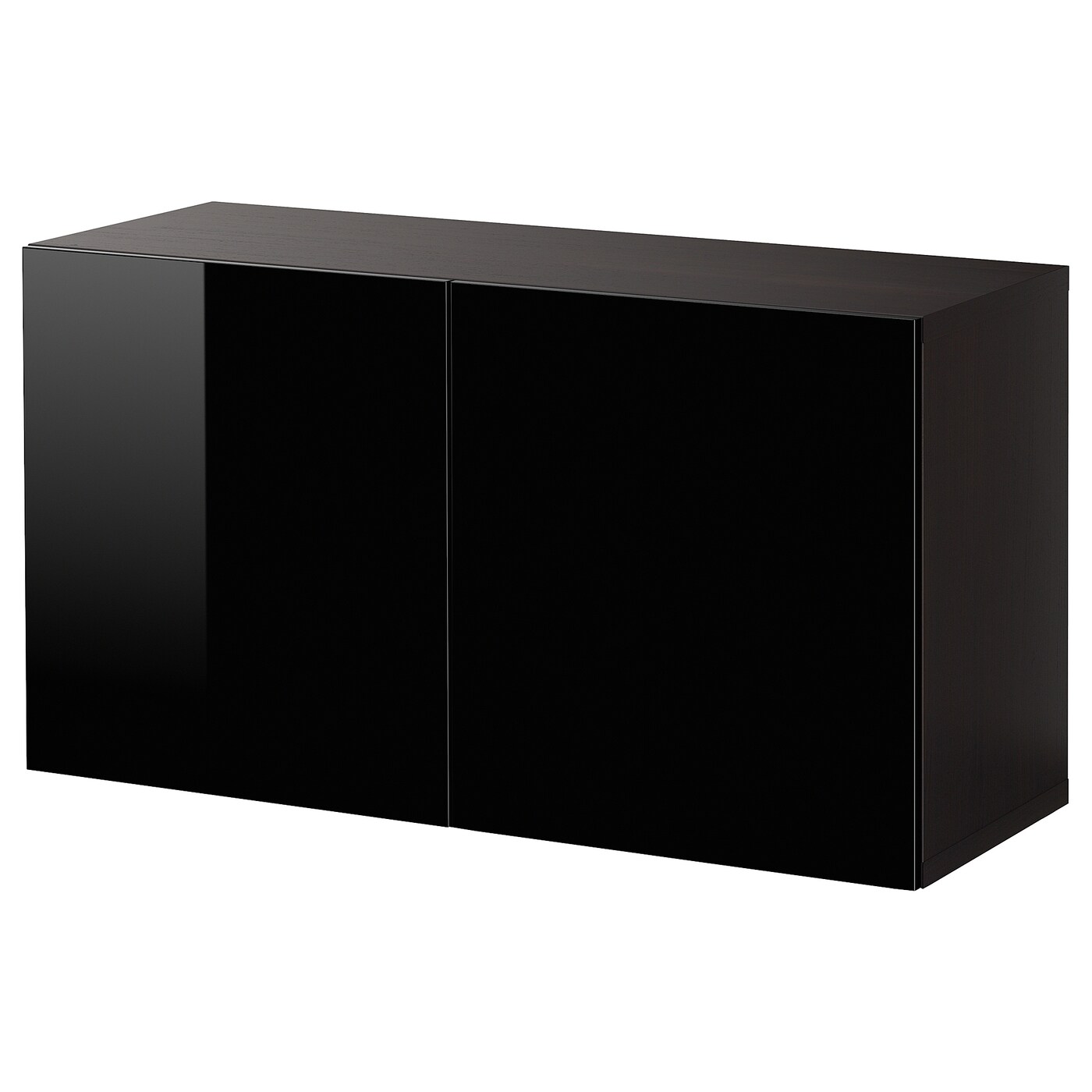 Навесной шкаф - IKEA BESTÅ/BESTA, 120x42x64 см, черный, БЕСТО ИКЕА