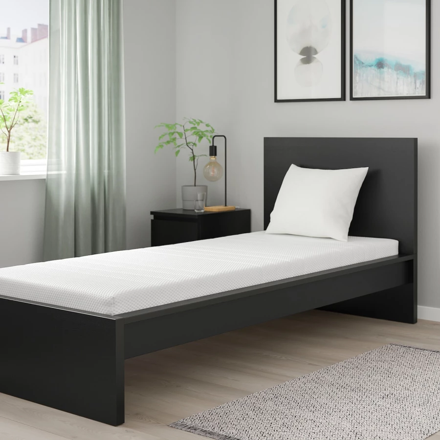 Матрас для односпальной кровати - IKEA ÅKREHAMN/ОКРЕХАМН ИКЕА, 90x200 см, белый (изображение №11)
