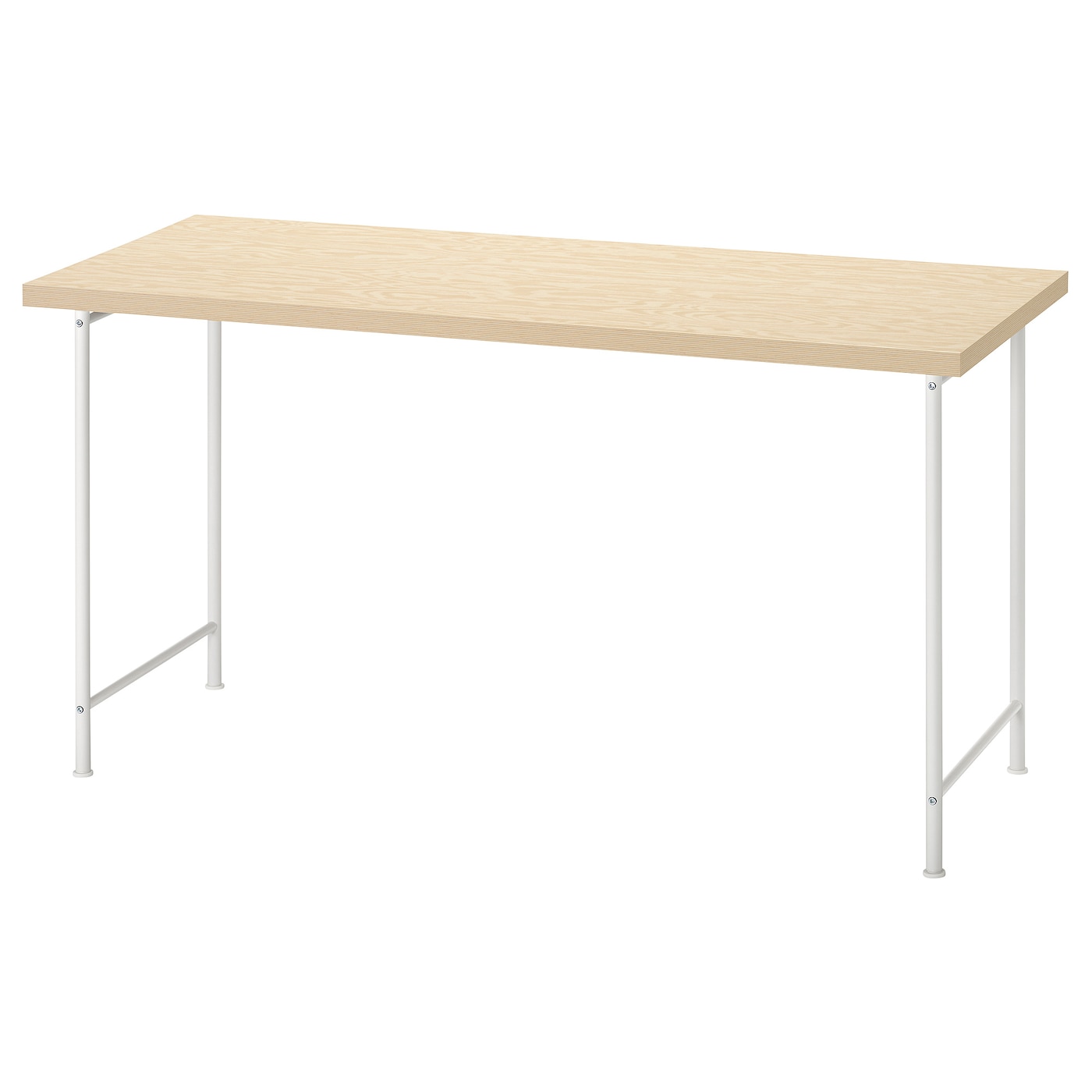 Письменный стол - IKEA MITTCIRKEL /SPÄND, 140х60 см, белый/под беленый дуб, МИТТКЕРКЕЛ/СПЭНД ИКЕА