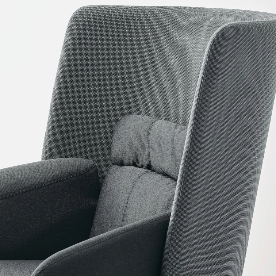 Кресло с подголовником - IKEA BINGSTA, 70х58х101 см, серый, БИНГСТА ИКЕА (изображение №5)