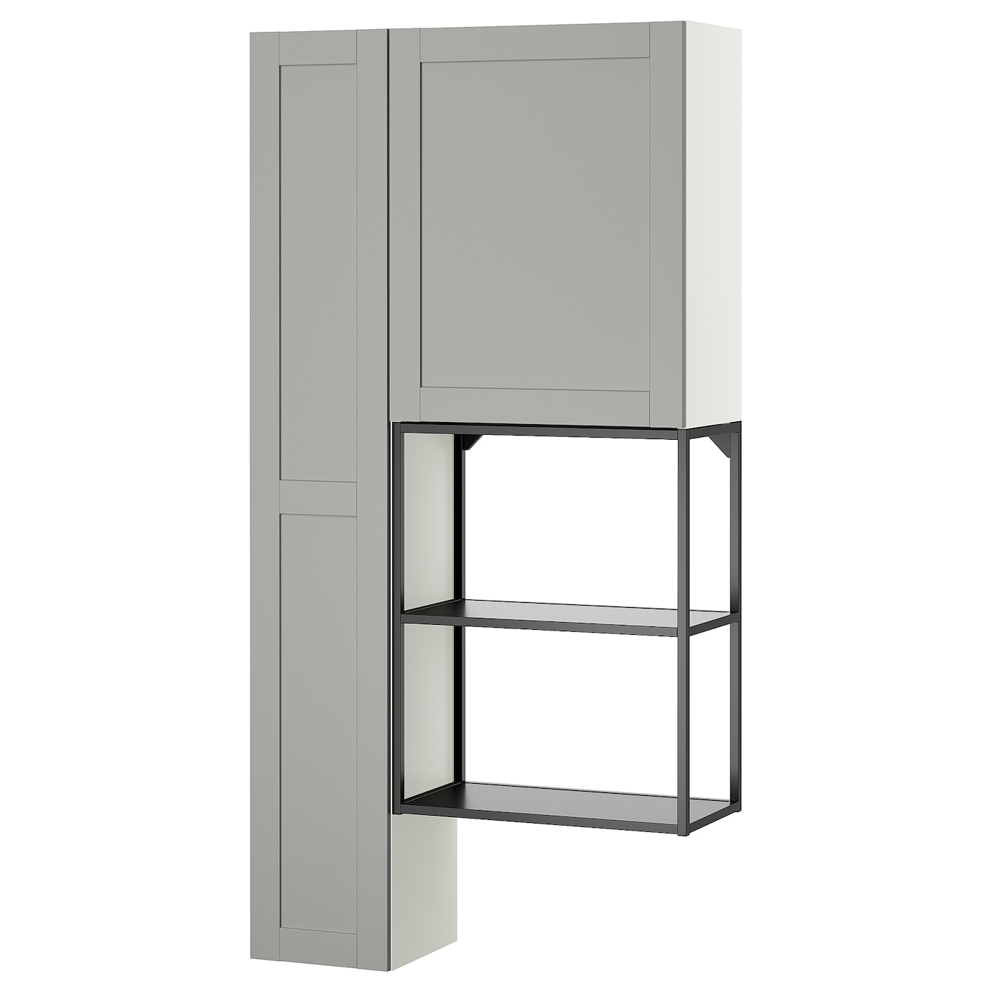 Книжный шкаф -  ENHET IKEA/ ЭНХЕТ ИКЕА, 180х90 см, белый/серый