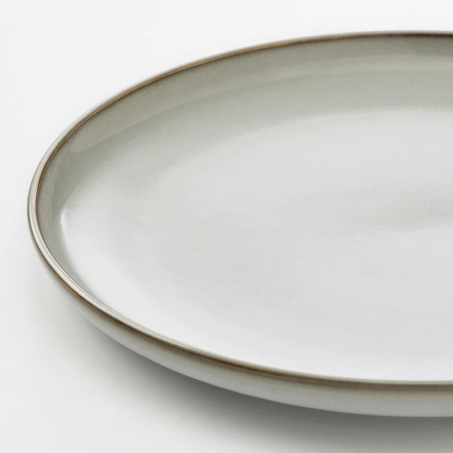 Набор тарелок, 4 шт. - IKEA GLADELIG, 25 см, серый, ГЛАДЕЛИГ ИКЕА (изображение №2)