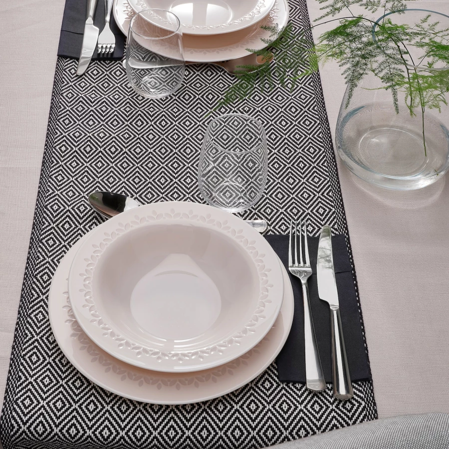 Набор тарелок, 4 шт. - IKEA PARADISISK, 22 см, белый, ПАРАДИСИСК ИКЕА (изображение №2)