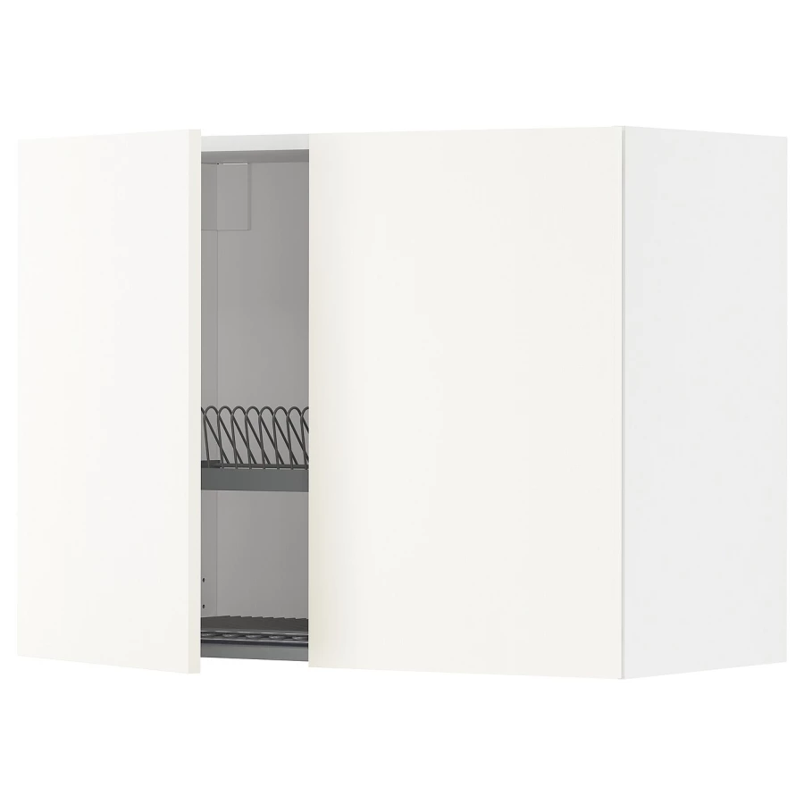 Навесной шкаф с сушилкой - METOD IKEA/ МЕТОД ИКЕА, 60х80 см, светло-кремовый/белый (изображение №1)