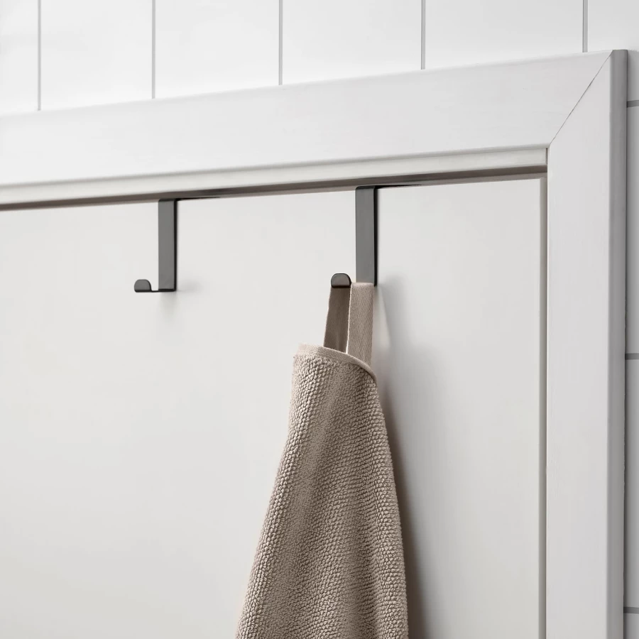 Вешалка на дверь - SKOGSVIKEN IKEA/ СКОГСВИКЕН ИКЕА, 6х2 см, черный (изображение №2)