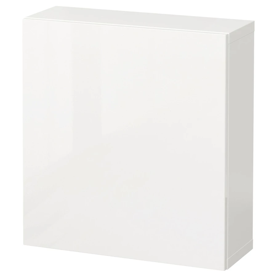 Настенный шкаф - IKEA BESTÅ/BESTA, 60x22x64 см, белый, БЕСТО ИКЕА (изображение №1)