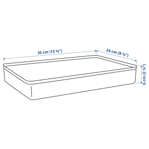 Второе фото. Органайзер с крышкой - IKEA HARVMATTA/ ХАРВМАТТА ИКЕА, 24x35x6 см, коричневый