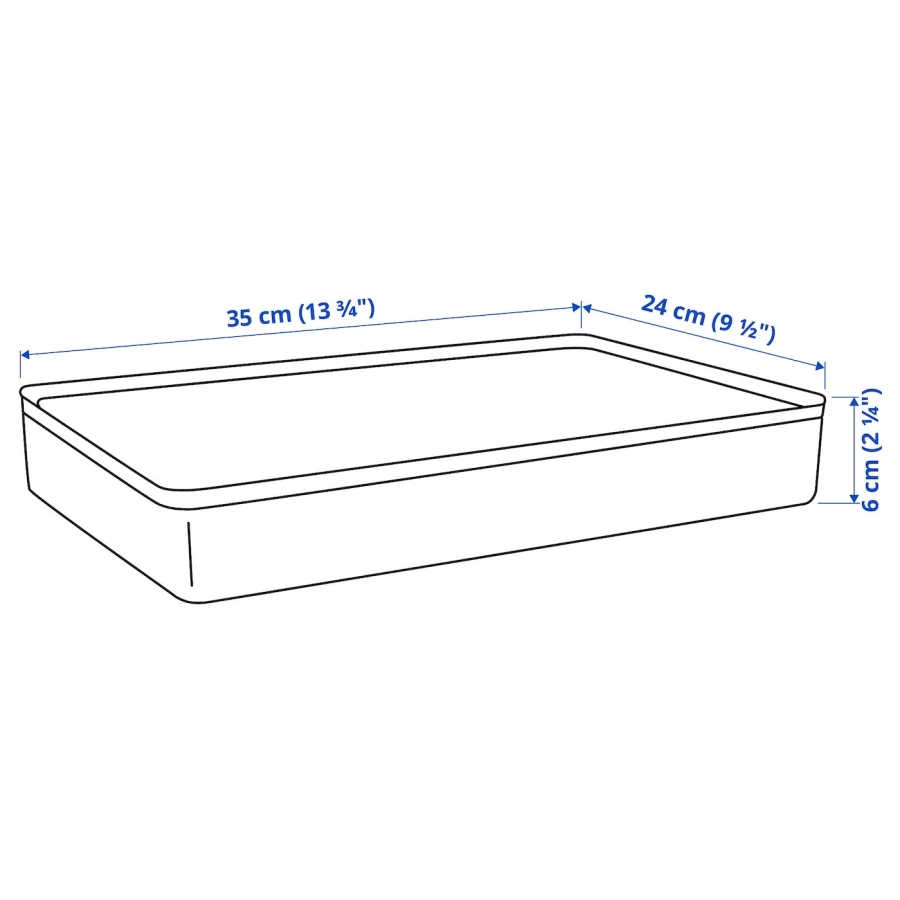 Органайзер с крышкой - IKEA HARVMATTA/ ХАРВМАТТА ИКЕА, 24x35x6 см, коричневый (изображение №8)