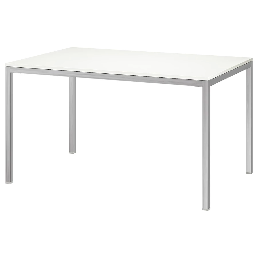 Стол обеденный - IKEA TORSBY, 135х85х75 см, белый/металлик, ТОРСБИ ИКЕА (изображение №1)