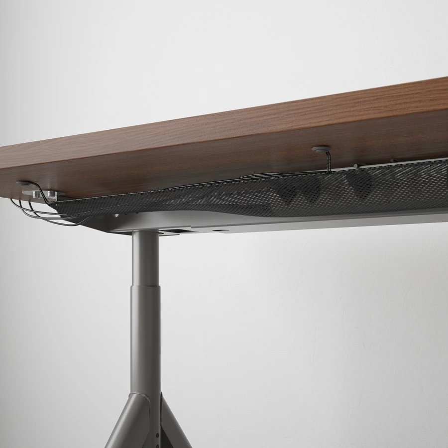 Письменный стол - IKEA IDÅSEN/IDASEN, 120х70х65-79 см, коричневый/темно-серый, ИДОСЕН ИКЕА (изображение №4)