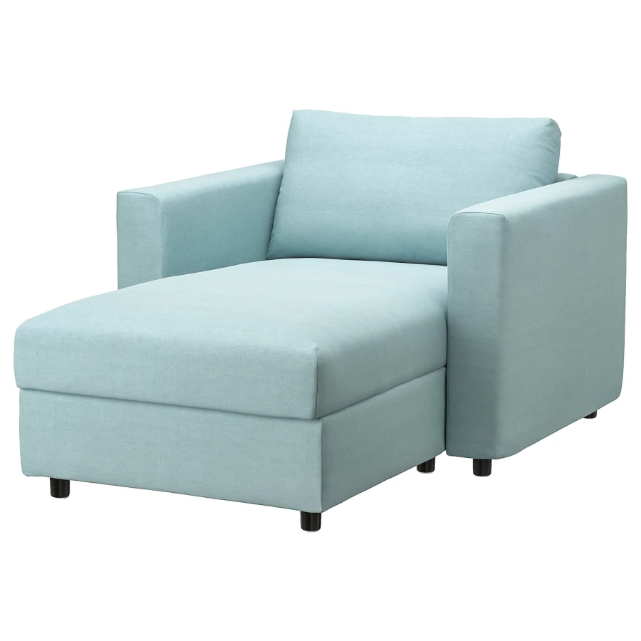Кресло-кровать - IKEA VIMLE, 111х164х83 см, голубой, ВИМЛЕ ИКЕА (изображение №1)