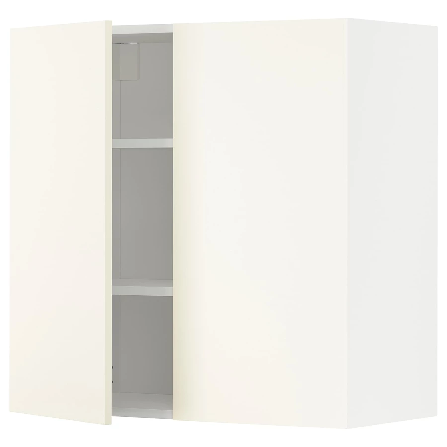 Навесной шкаф с полкой - METOD IKEA/ МЕТОД ИКЕА, 80х80 см, белый (изображение №1)