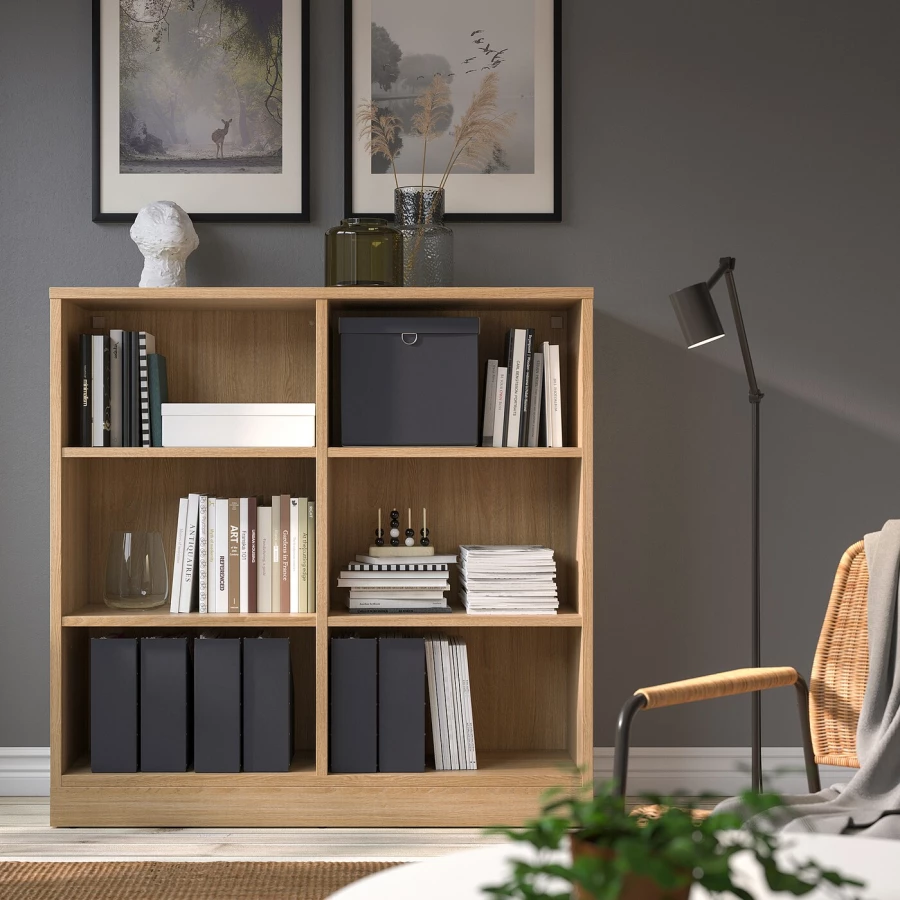Книжный шкаф - TONSTAD IKEA/  ТОНСТАД  ИКЕА,  121х120 см, коричневый (изображение №2)