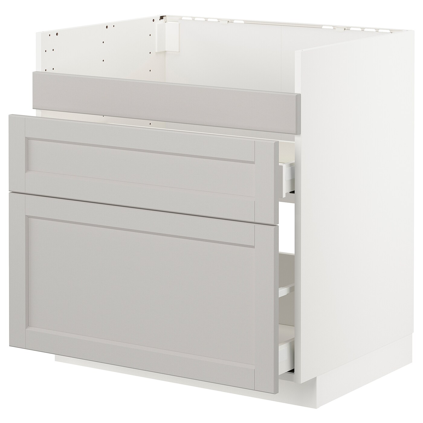 Шкаф под раковину/3 шт/2 шт - METOD / MAXIMERA IKEA/ МЕТОД/МАКСИМЕРА ИКЕА, 88х80 см, белый/серый