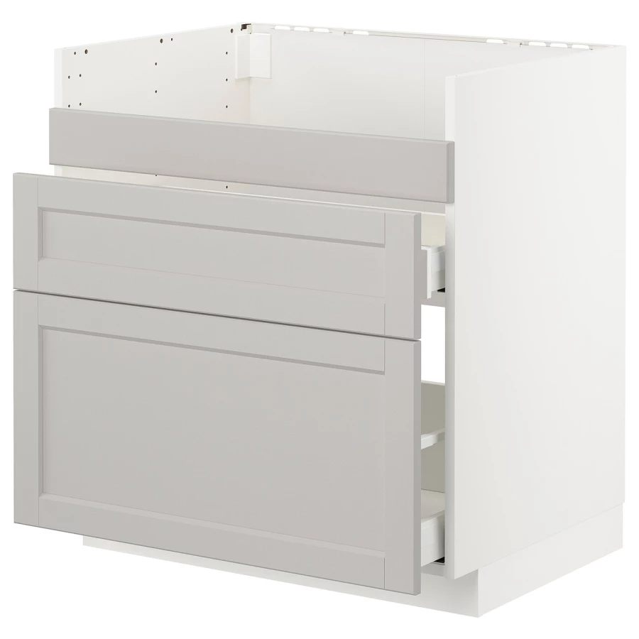 Шкаф под раковину/3 шт/2 шт - METOD / MAXIMERA IKEA/ МЕТОД/МАКСИМЕРА ИКЕА, 88х80 см, белый/серый (изображение №1)