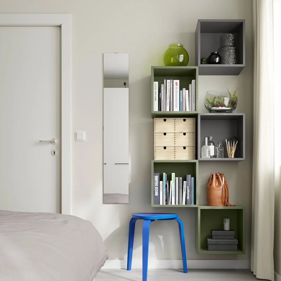 Комбинация для хранения - EKET IKEA/ ЭКЕТ ИКЕА,  105х70 см,  серый/зеленый (изображение №3)