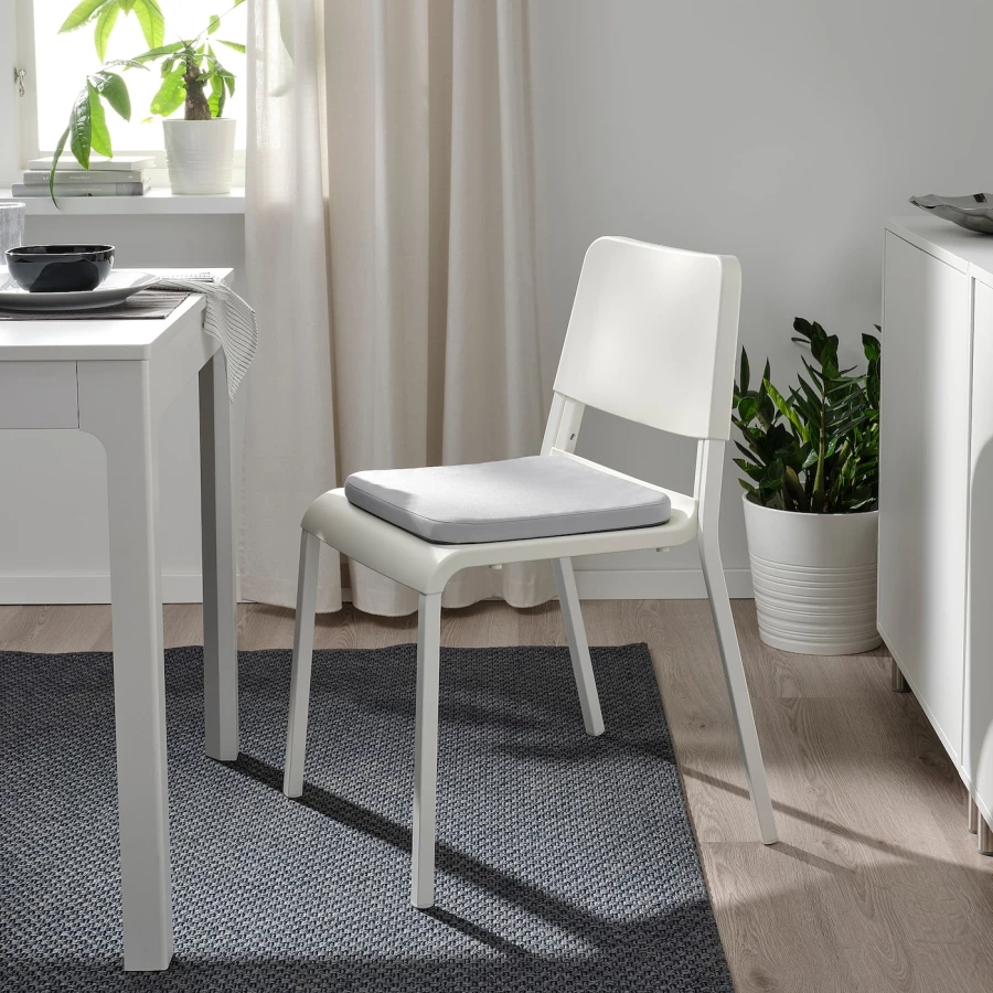 Подушка на стул - STAGGSTARR IKEA/ СТАГГСТАРР ИКЕА, 36 см, белый (изображение №4)