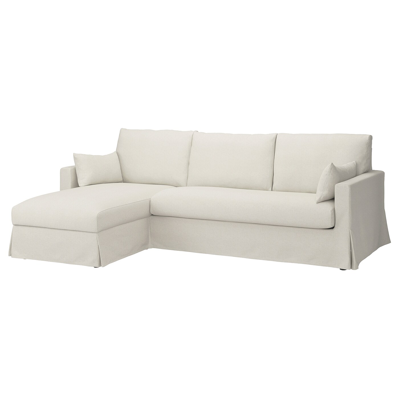 Чехол на 3-местный диван с шезлонгом - HYLTARP IKEA/ ХУЛТАРП ИКЕА, серо-белый