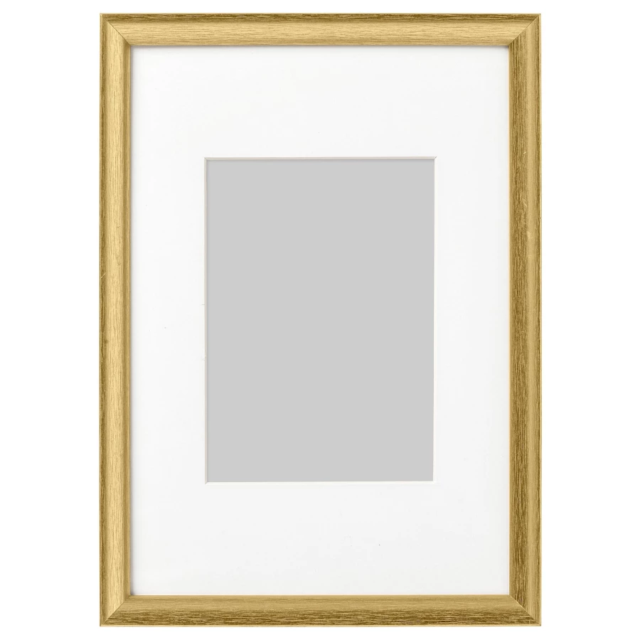 Рамка - IKEA SILVERHÖJDEN/SILVERHOJDEN, 21х30 см, золотой цвет, СИЛВЕРХОЙДЕН ИКЕА (изображение №1)