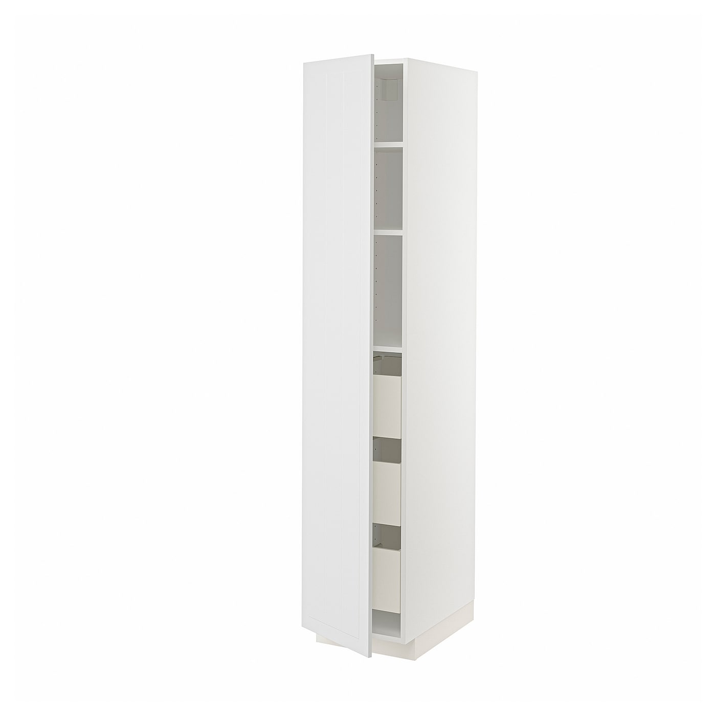 Высокий шкаф с ящиками - IKEA METOD/MAXIMERA/МЕТОД/МАКСИМЕРА ИКЕА, 200х60х40 см, белый