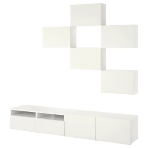 Тумба под ТВ - IKEA BESTA /BESTÅ/БЕСТА ИКЕА, 230x42x240см, белый