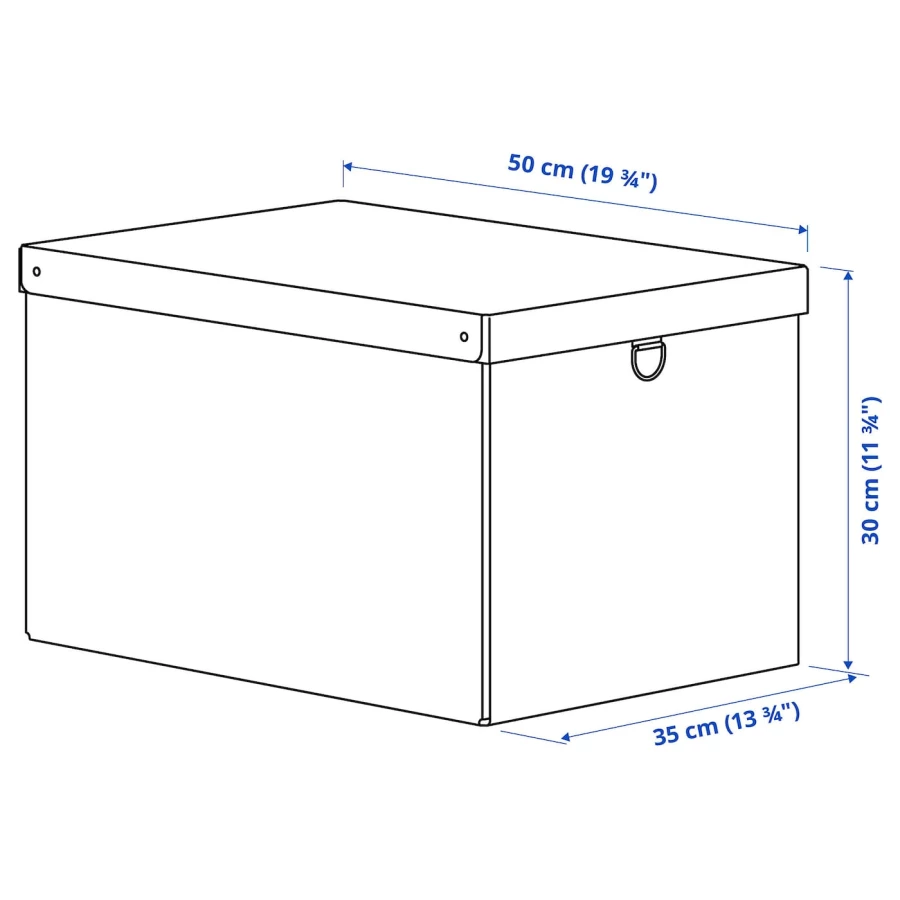 Контейнер с крышкой - NIMM  IKEA/ НИММ ИКЕА, 50х35х30 см, черный (изображение №4)