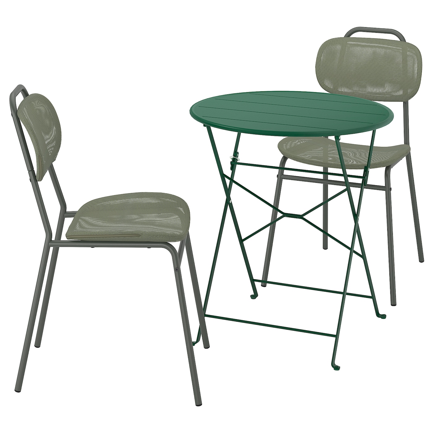 Стол и 2 стула - SUNDSÖ / SUNDSО/ENSHOLM   IKEA/ СУНДСЕ/  ЭНШОЛЬН  ИКЕА,  71х65 см, зеленый
