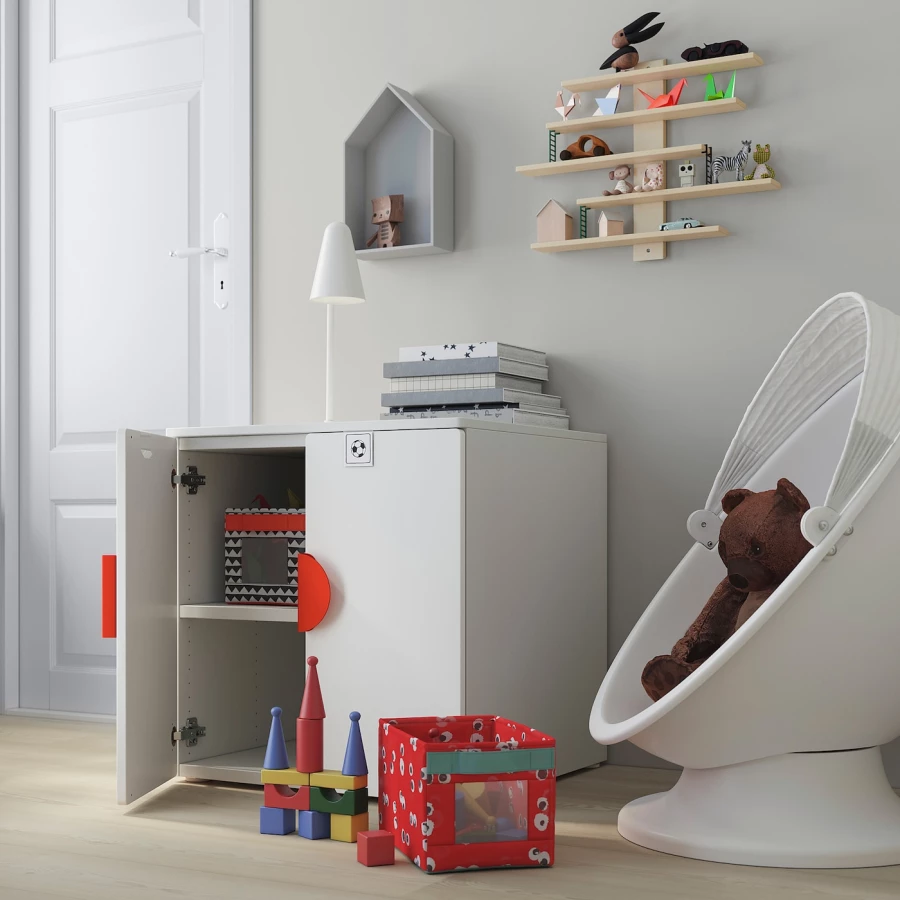 Шкаф детский - IKEA PLATSA/SMÅSTAD/SMASTAD, 60x55x63 см, белый, ИКЕА (изображение №3)