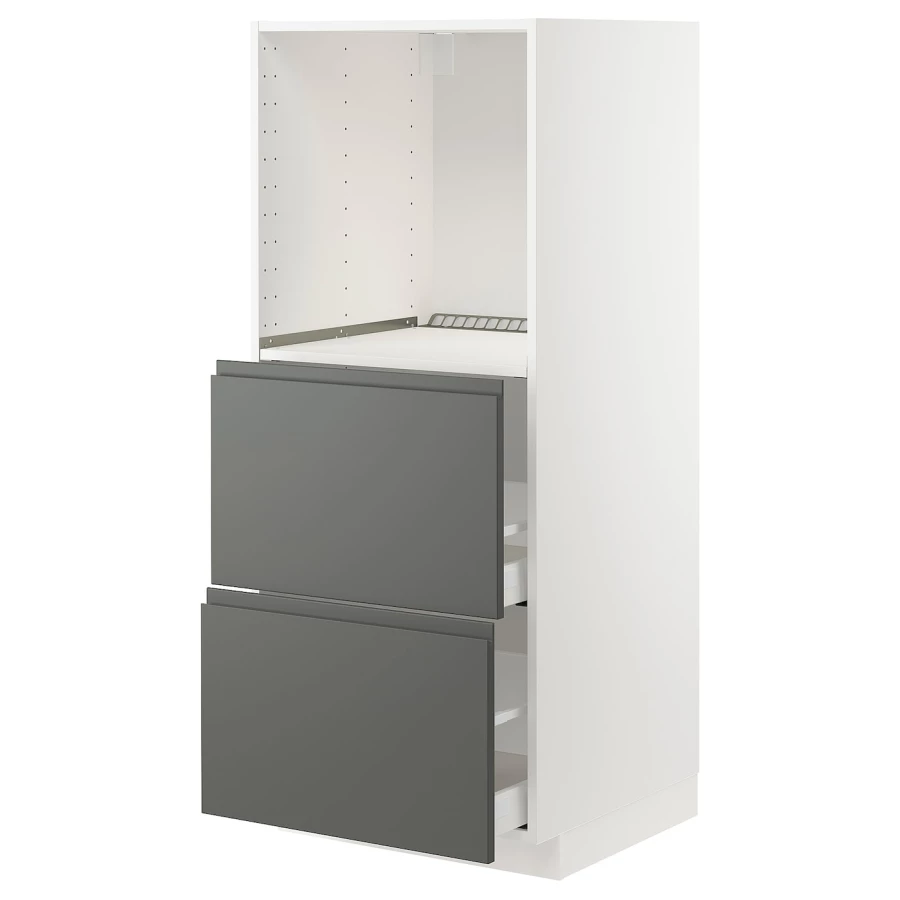 Напольный шкаф  - IKEA METOD MAXIMERA, 148x62,1x60см, белый/серый, МЕТОД МАКСИМЕРА ИКЕА (изображение №1)