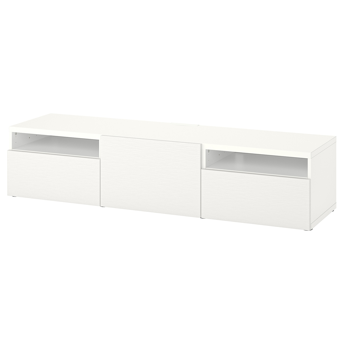 Тумба под ТВ с дверцами и ящиками - IKEA BESTÅ/BESTA/БЕСТО ИКЕА, 42х39х180 см, белый