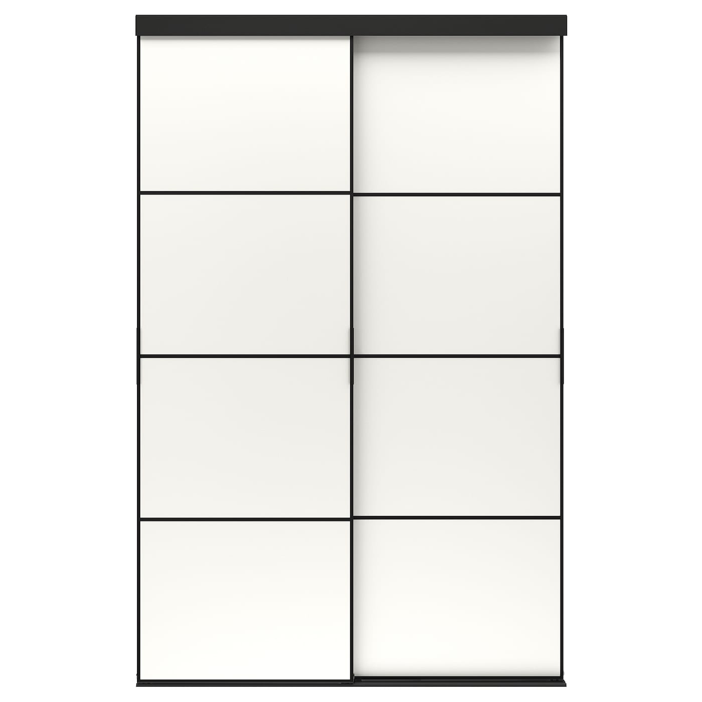 Комбинация раздвижных дверей - SKYTTA/MEHAMN IKEA/ СКЮТТА/МЕХАМН ИКЕА, 240х152 см, белый