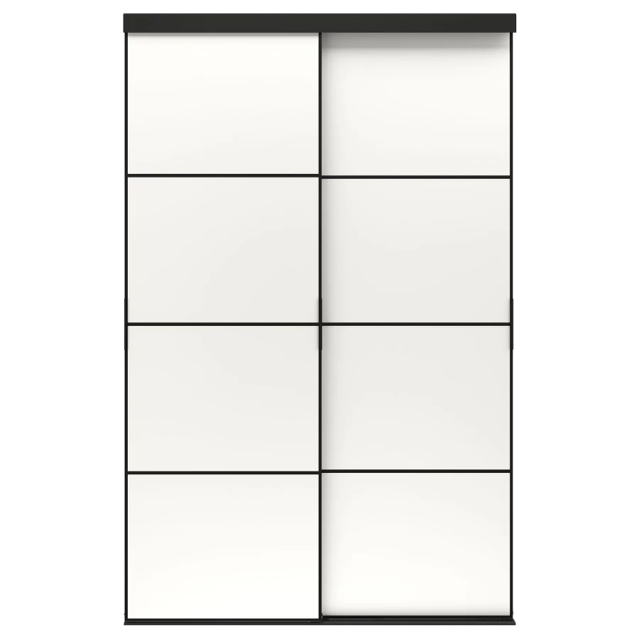 Комбинация раздвижных дверей - SKYTTA/MEHAMN IKEA/ СКЮТТА/МЕХАМН ИКЕА, 240х152 см, белый (изображение №1)