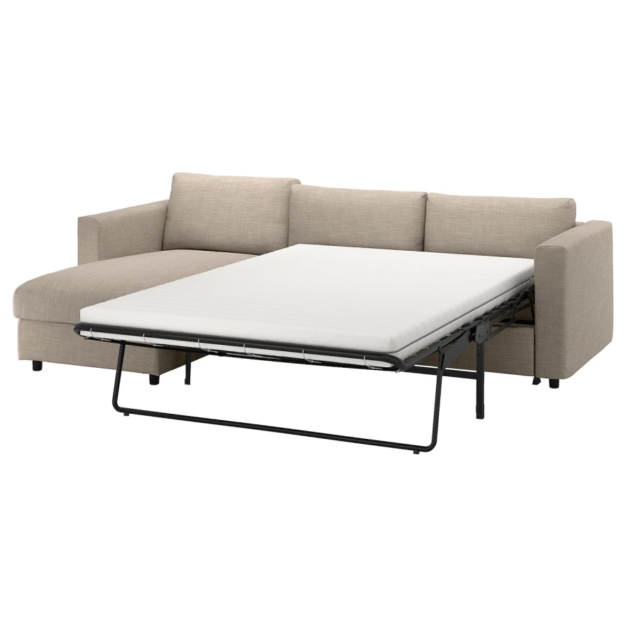 VIMLE Чехол на 3-местный диван с шезлонгом/Хилларед бежевый ИКЕА (изображение №1)