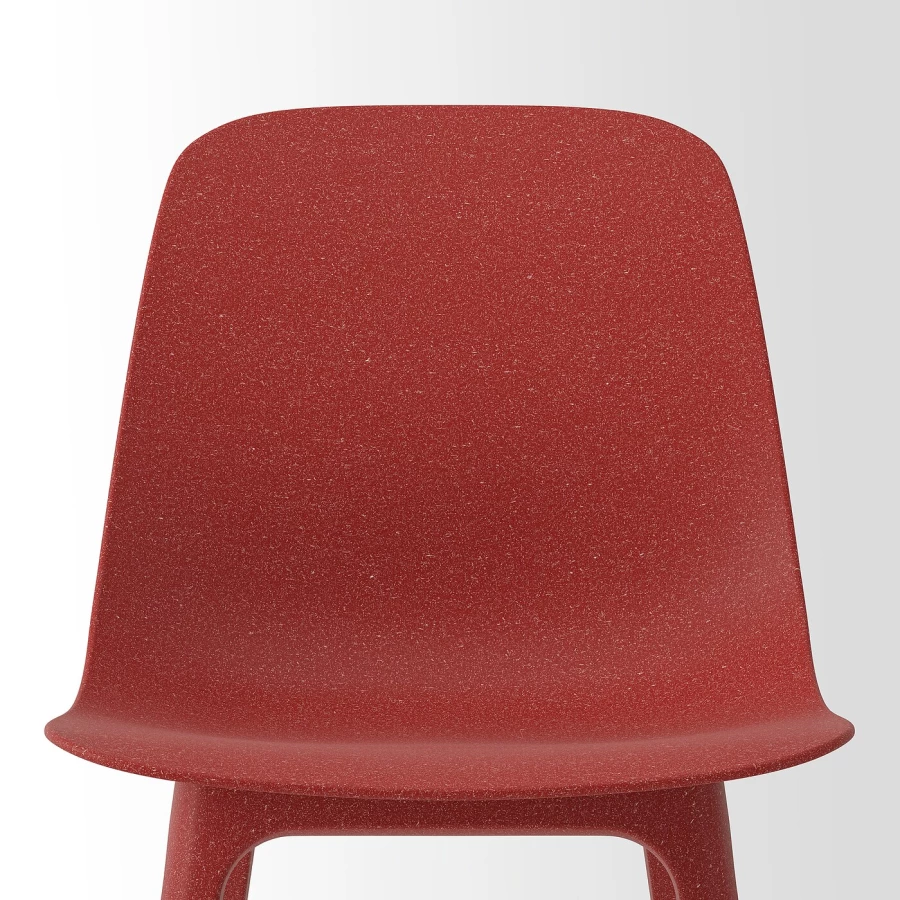 Стул - IKEA ODGER, 81х45х51 см, пластик красный, ОДГЕР ИКЕА (изображение №5)