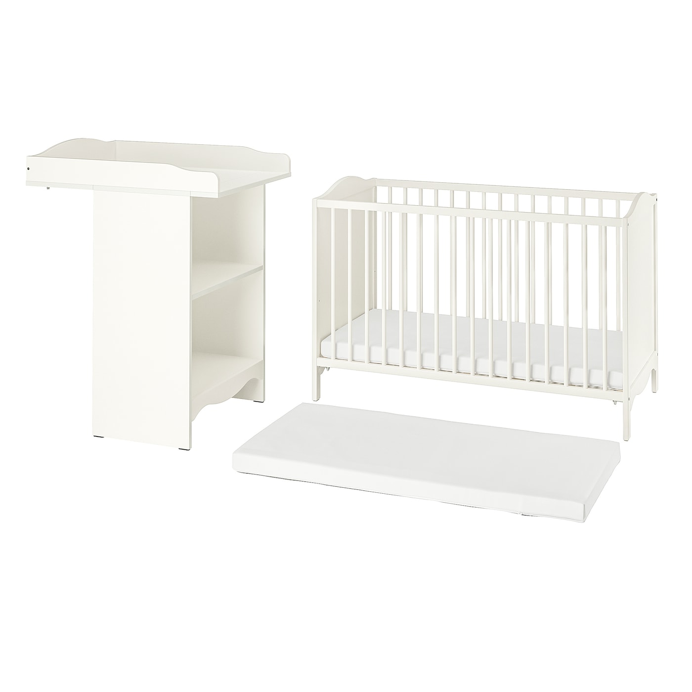 Кровать для новорожденных - IKEA SMÅGÖRA/SMAGORA PELLEPLUTT, 60x120 см, белый, СМОГЁРА ПЕЛЛЕПЛУТТ ИКЕА