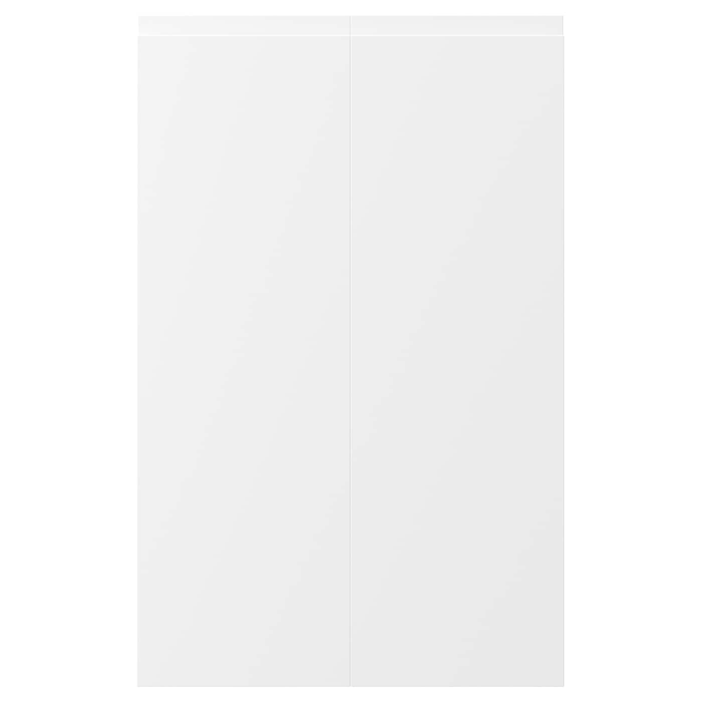 Дверца (правая), 2 шт. - IKEA VOXTORP, 80х25 см, матовый белый, ВОКСТОРП ИКЕА