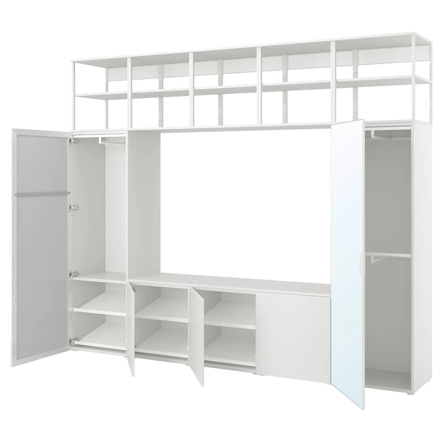 Шкаф 5-дверный - IKEA PLATSA/ПЛАТСА ИКЕА, 42х241,1х300 см, белый (изображение №1)