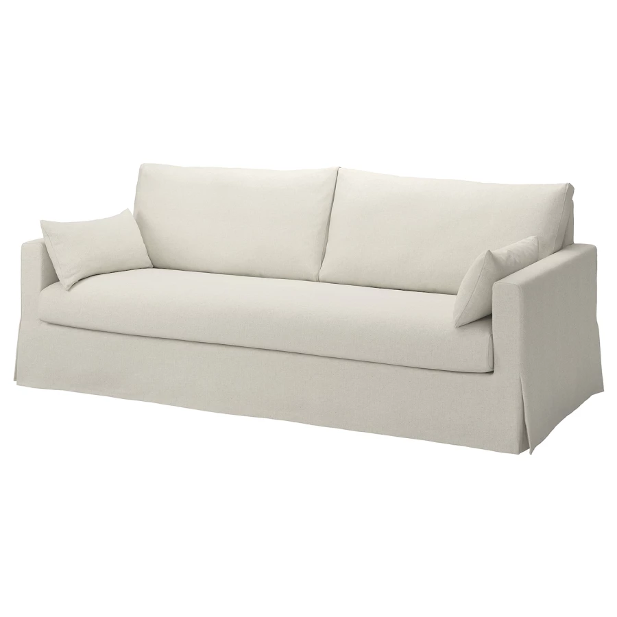 Чехол на 3-местный диван - HYLTARP IKEA/ ХУЛТАРП ИКЕА, белый (изображение №1)