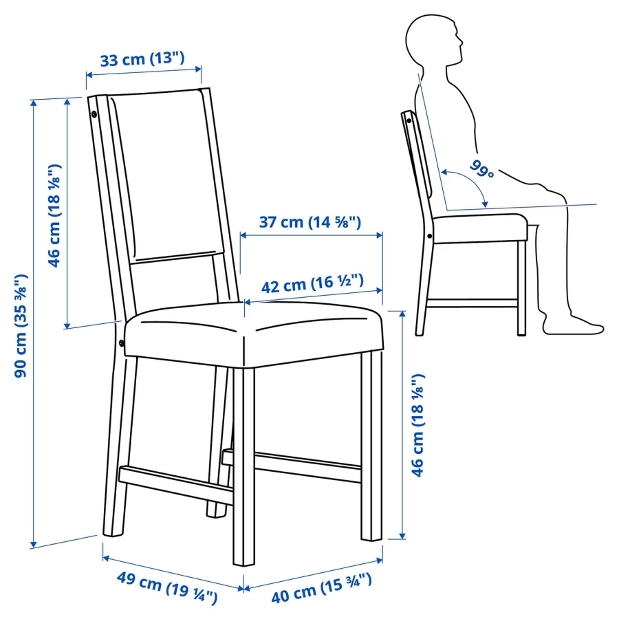 PINNTORP / STEFAN Стол и 4 стула ИКЕА (изображение №5)
