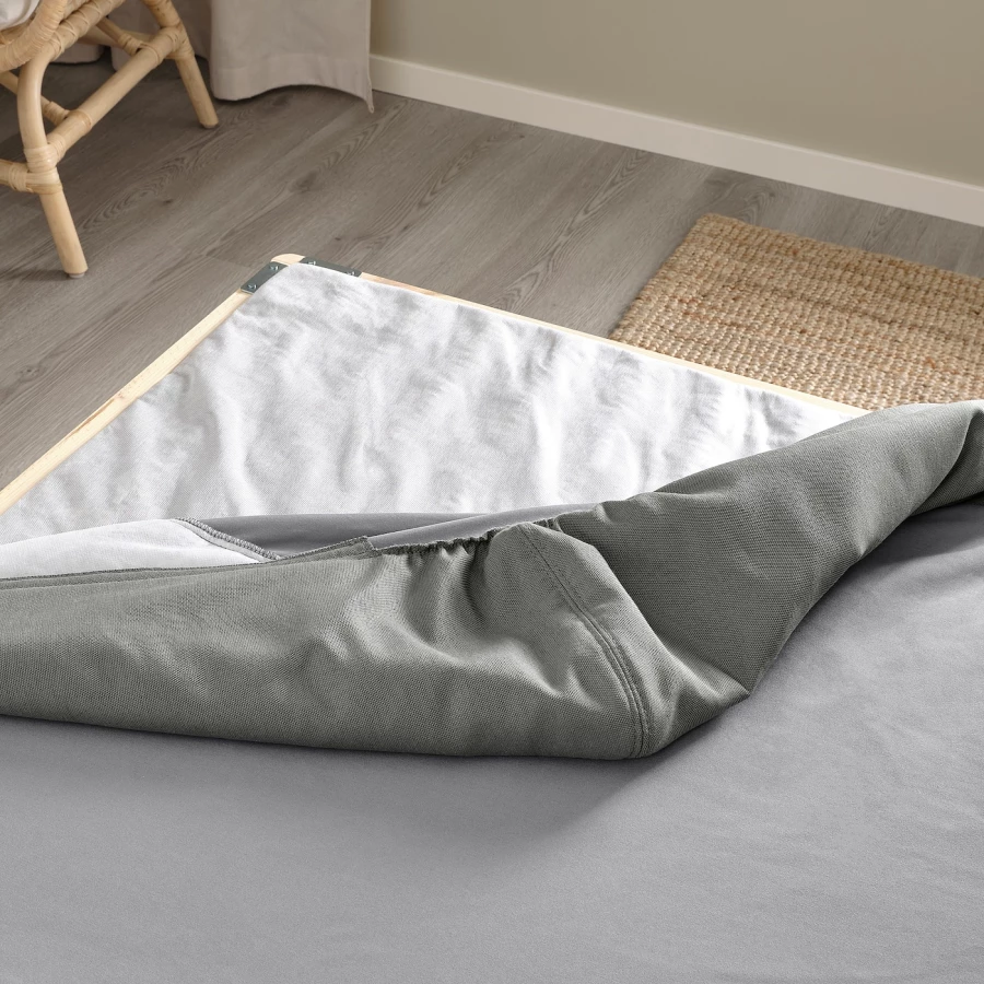 Кровать - LYNGÖR / LYNGОR IKEA/ ЛЮНГЕРЬ ИКЕА,  140х200 см, серый (изображение №8)