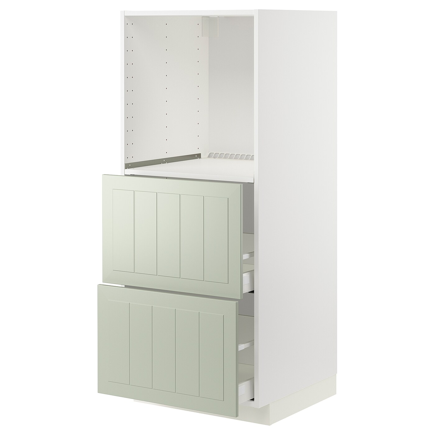 Напольный шкаф - METOD / MAXIMERA IKEA/ МЕТОД/ МАКСИМЕРА ИКЕА,  60х148 см, белый/светло-зеленый